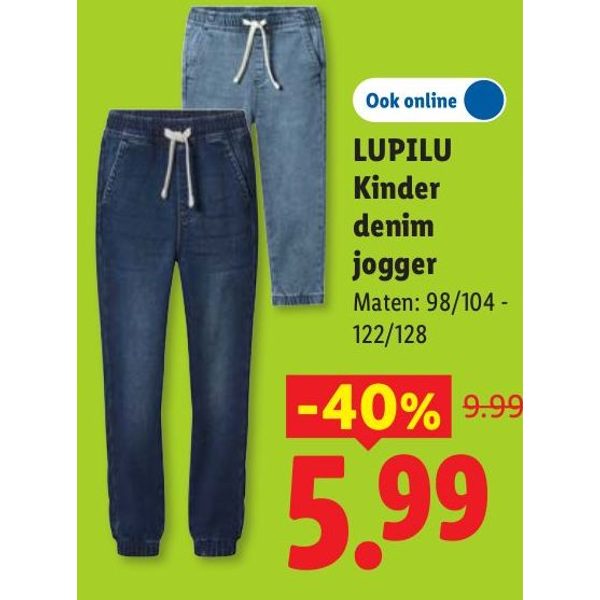 Lupilu kinder denim jogger