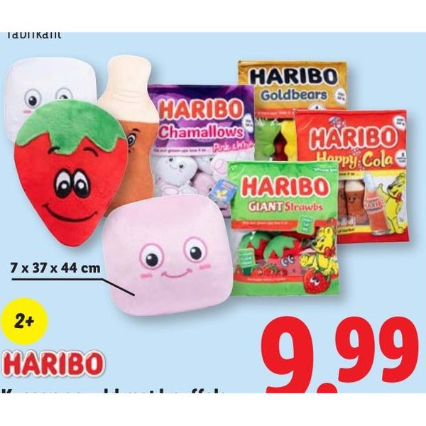 Haribo kussen gevuld met knuffels