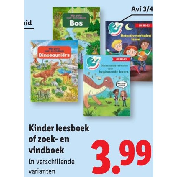 Kinder leesboek of zoek- en vindboek