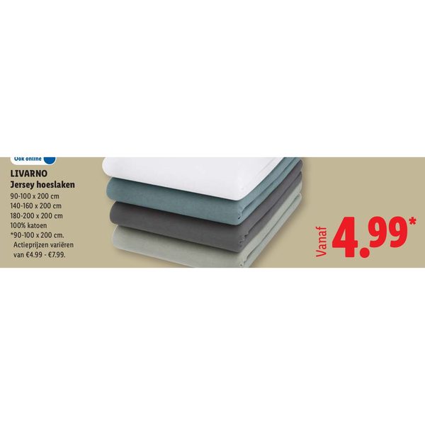 LIVARNO Jersey hoeslaken