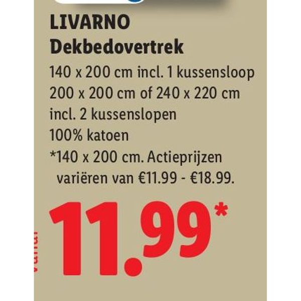 LIVARNO Dekbedovertrek