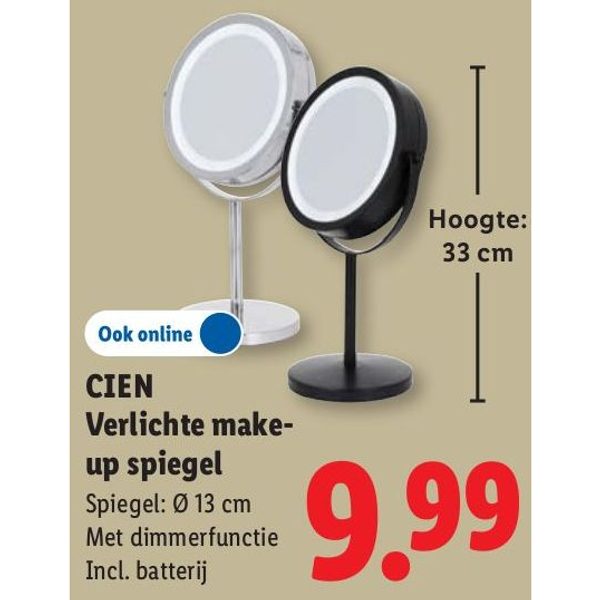 CIEN Verlichte make-up spiegel