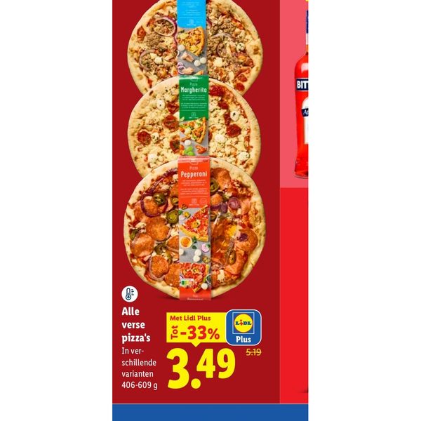 Alle verse pizza's