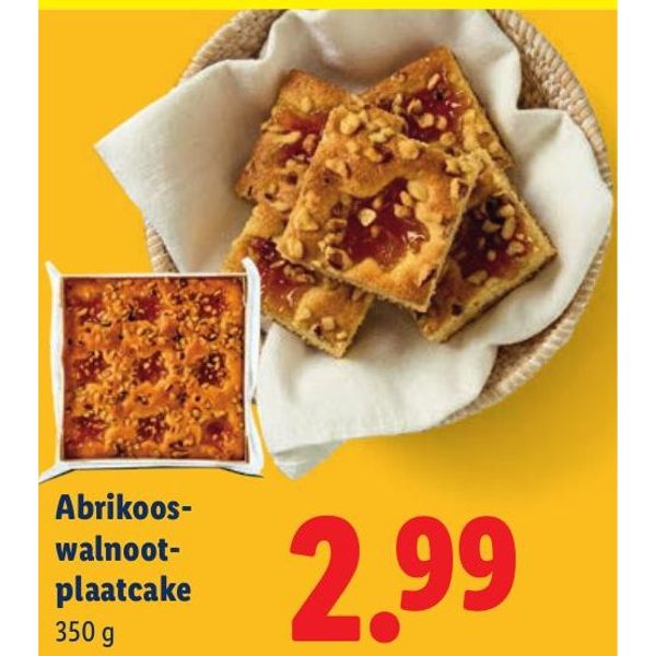 Abrikoos-walnoot-plaatcake