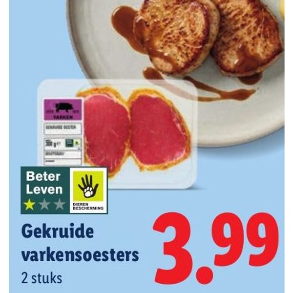 Gekruide varkensoesters