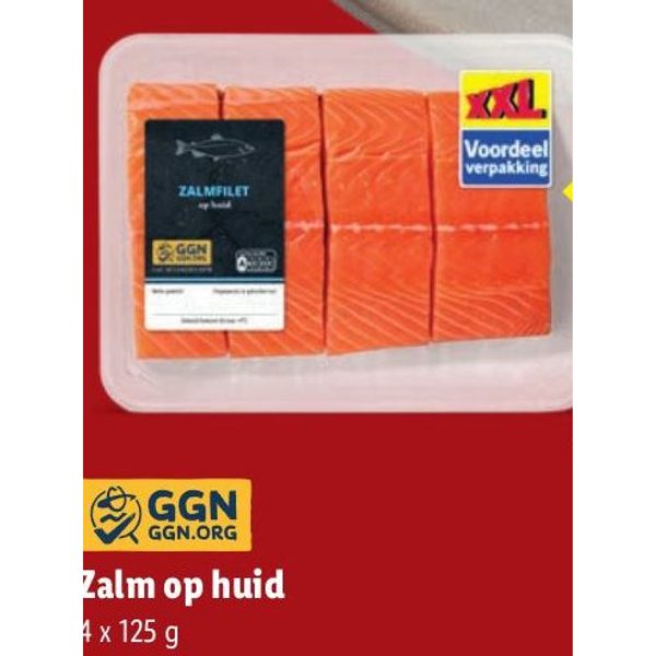 Zalm op huid