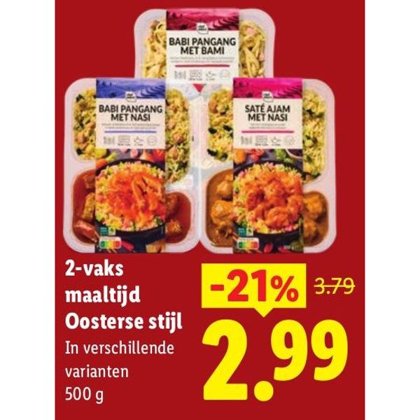 2-vaks maaltijd Oosterse stijl