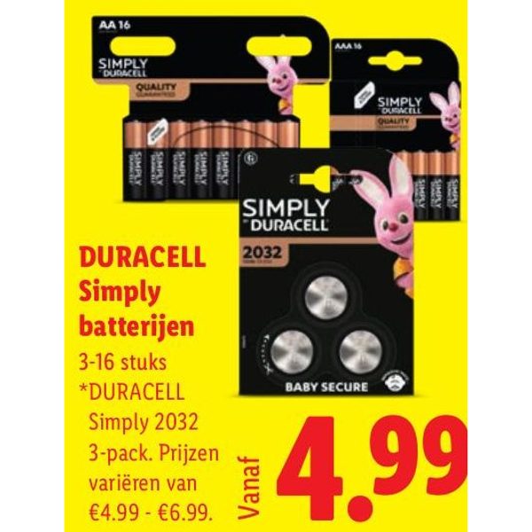 DURACELL Simply batterijen