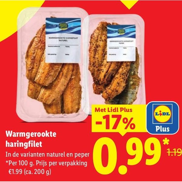 Warmgerookte haringfilet