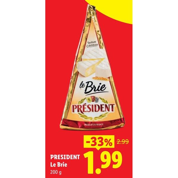 PRESIDENT Le Brie