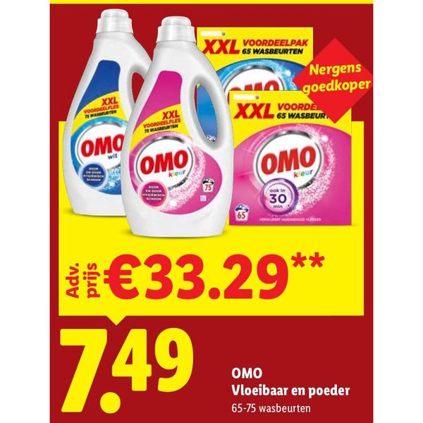 Vloeibaar en poeder wasmiddel