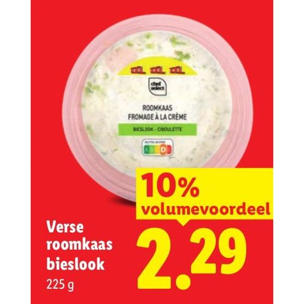 Verse roomkaas bieslook