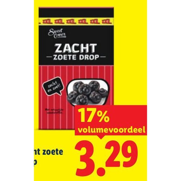 Zachte zoete drop