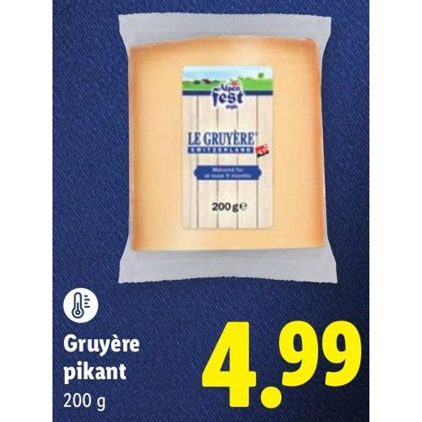 Le Gruyère pikant