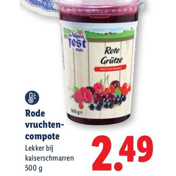 Rode vruchtencompote
