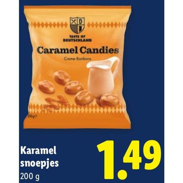 Karamel snoepjes