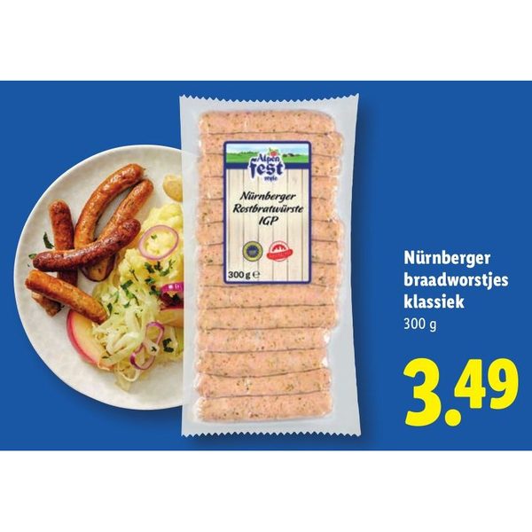 Nürnberger braadworstjes klassiek