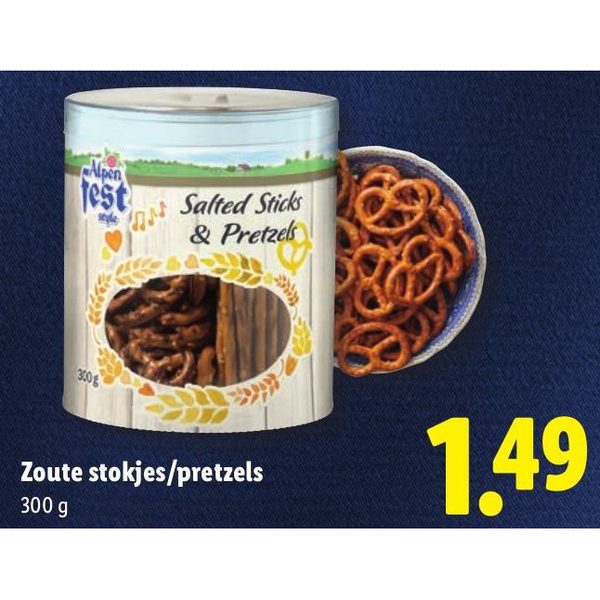 Zoute stokjes/pretzels