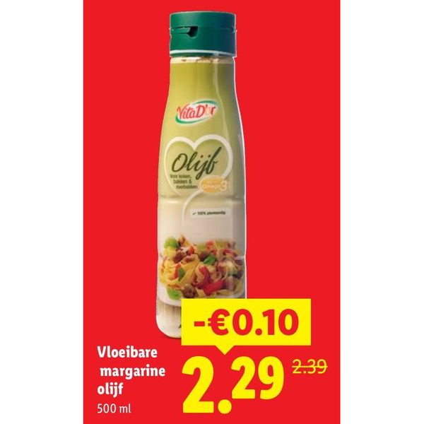 Vloeibare margarine olijf
