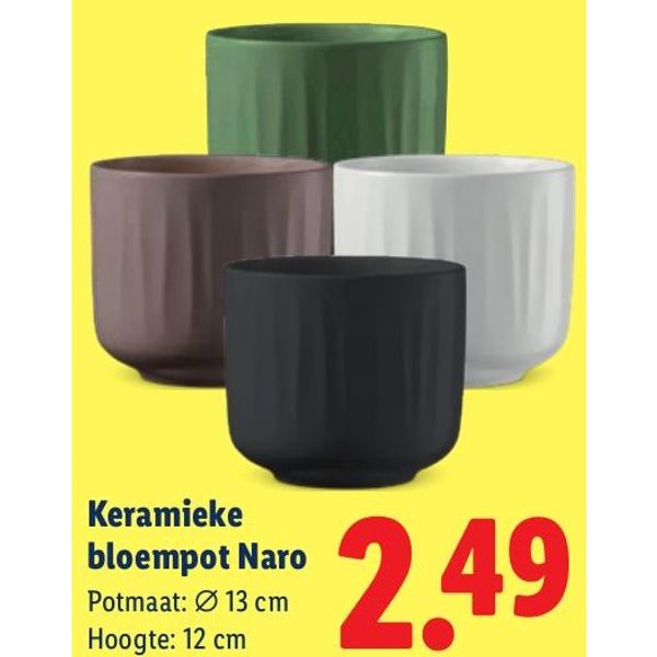 Keramieke bloempot Naro