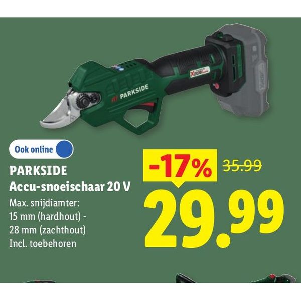 Parkside Accu-snoeischaar 20 V