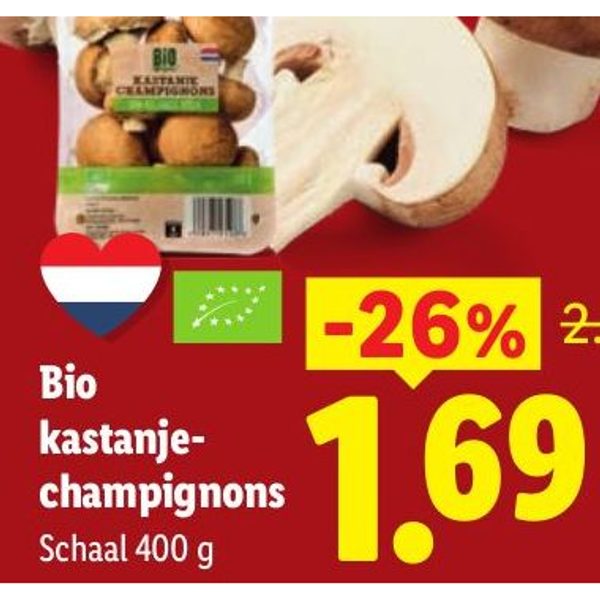 Bio kastanje-champignons