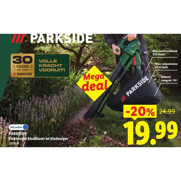 Parkside Elektrische bladblazer en bladzuiger