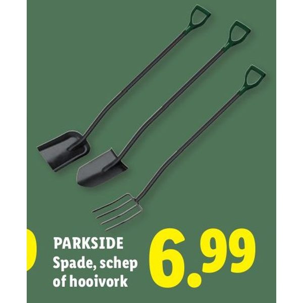Parkside Spade, schep of hooivork