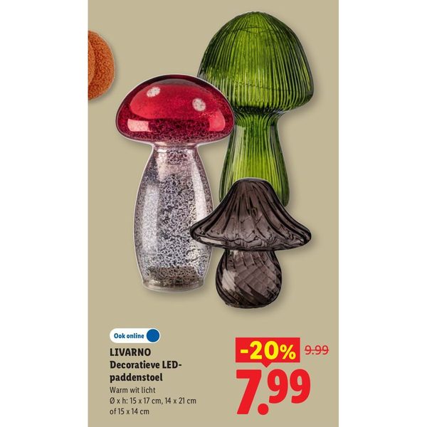 LIVARNO Decoratieve LED-paddenstoel