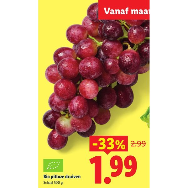 Bio pitloze druiven