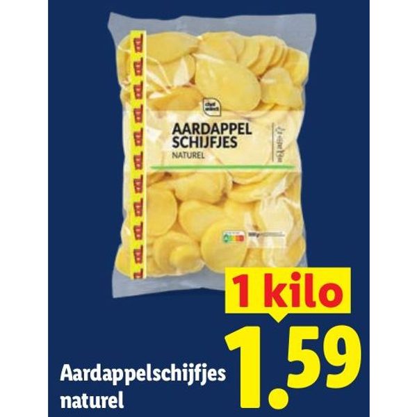 Aardappelschijfjes naturel