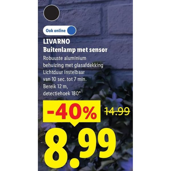 LIVARNO Buitenlamp met sensor