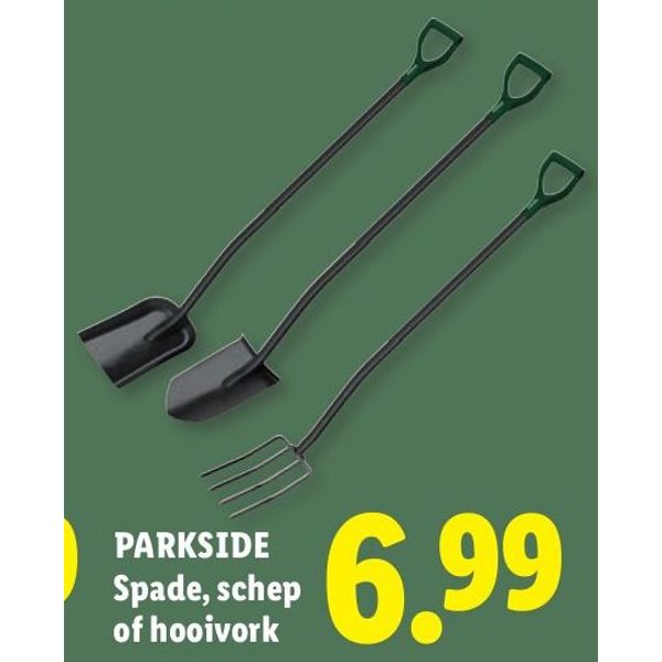 Parkside Spade, schep of hooivork