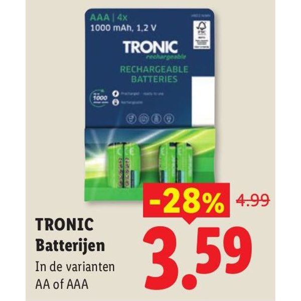 TRONIC Batterijen