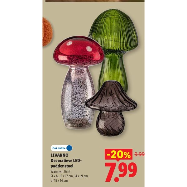 LIVARNO Decoratieve LED-paddenstoel