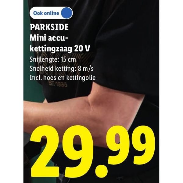 Parkside Mini accu-kettingzaag 20 V