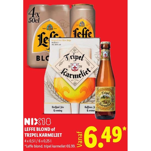 Leffe Blond of Tripel Karmeliet