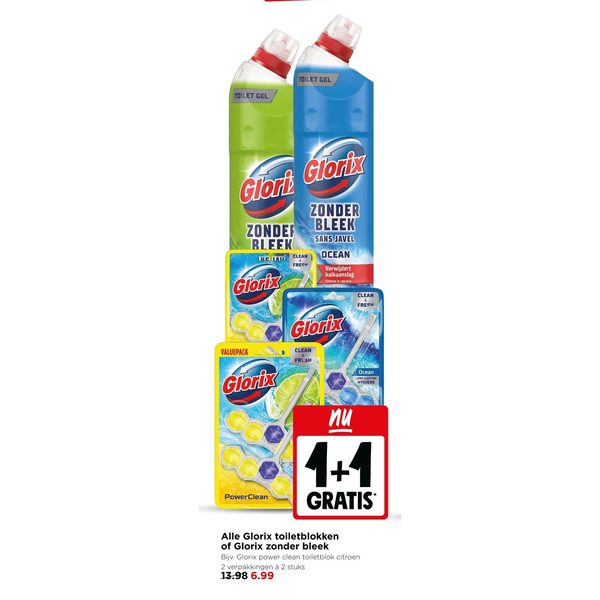 Glorix toiletblokken of Glorix zonder bleek