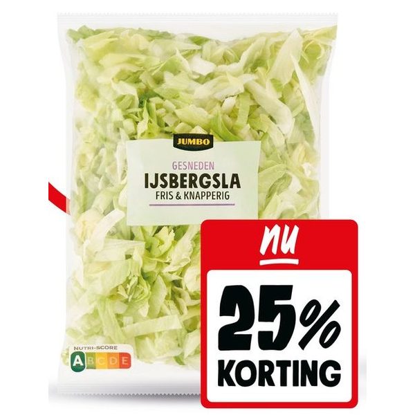 Gesneden ijsbergsla