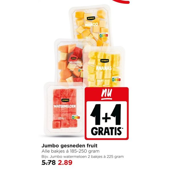 Jumbo gesneden fruit