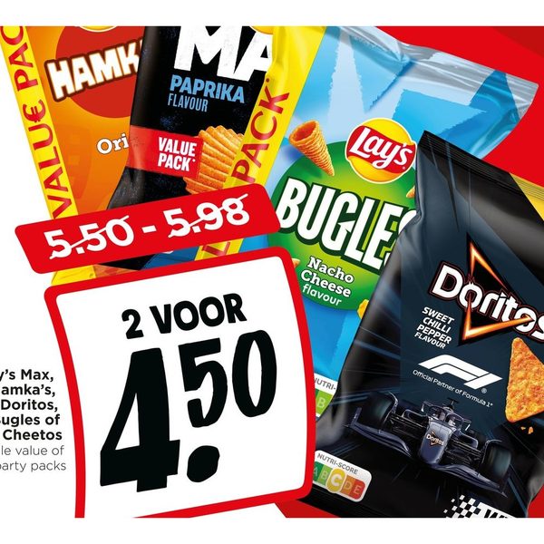 Lay's, Hamka's, Doritos, Bugles