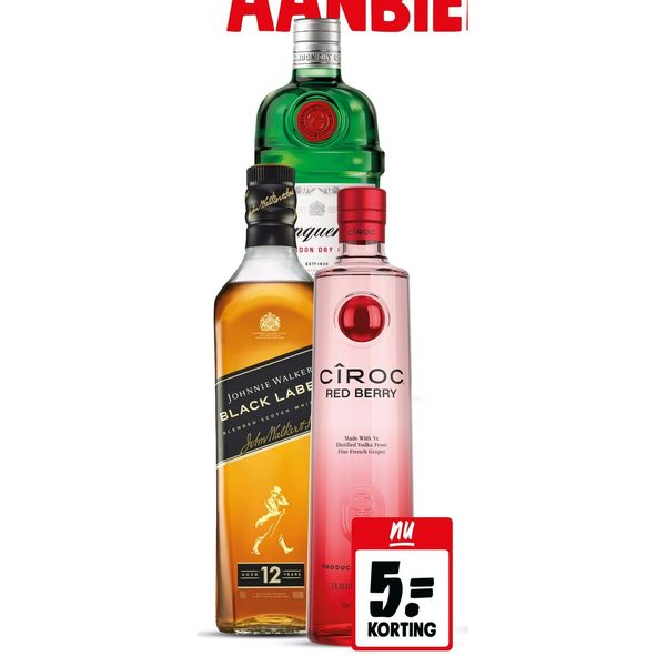 Johnnie Walker, Tanqueray, Ciroc