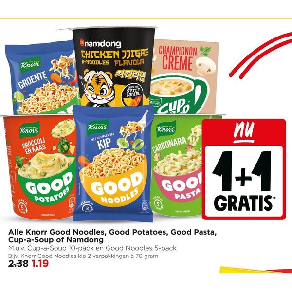 Knorr Good Noodles, Good Potatoes, Good Pasta, Cup-a-Soup of Namdong