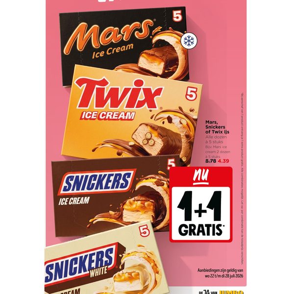 Mars, Snickers of Twix ijs