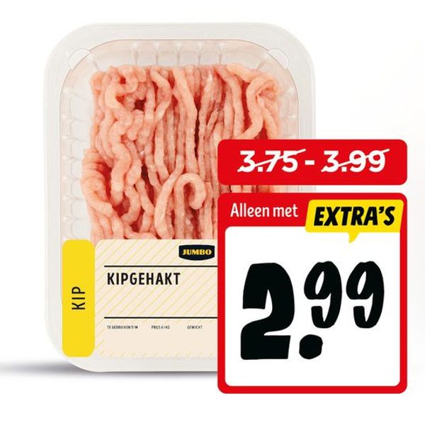 Kip of kip-kalkoen gehakt