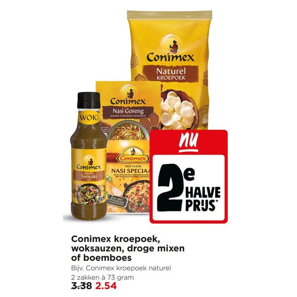 Conimex kroepoek, woksauzen, droge mixen of boemboes