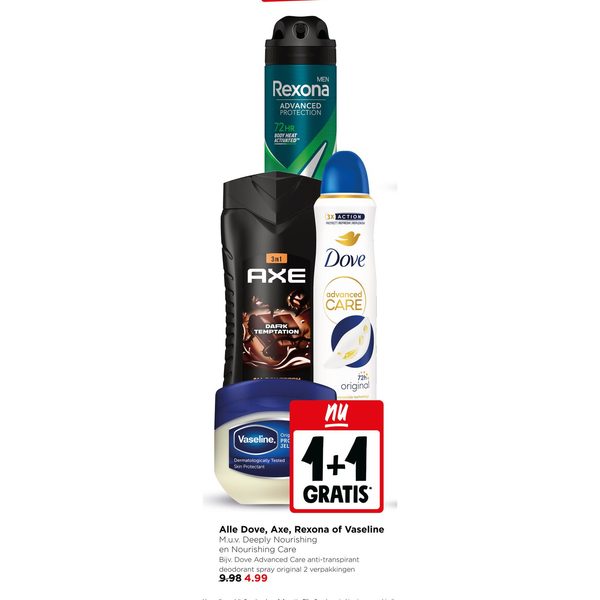 Deodorant, douchegel en huidverzorging