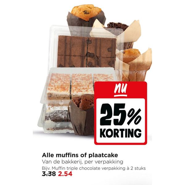 Alle muffins of plaatcake