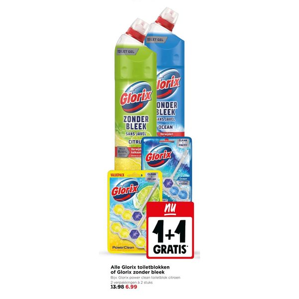 Glorix toiletblokken of Glorix zonder bleek