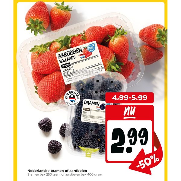 Nederlandse bramen of aardbeien